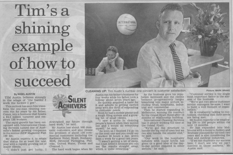Tim Austin - article from The Advertiser